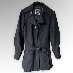New York Yoki Collection Solid Black Peacoat